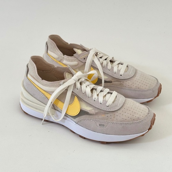 Nike Shoes - Nike Waffle One Sneakers Womens 8 Yellow Running Shoes Athletic Casual Sporty
